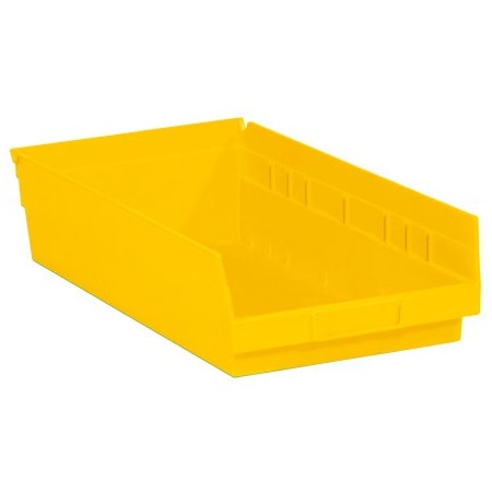 Bsc Preferred 17-7/8 x 11 1/8 x 4'' Yellow Plastic Shelf Bin Boxes, 8PK BUY00087597